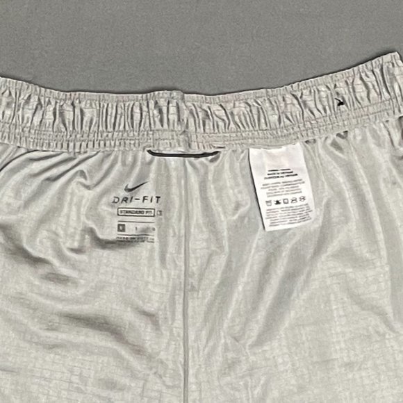 NWT Nike Boys Dri-Fit Graphic Shorts - Large - Light Smoke Grey/White - Picture 3 of 5